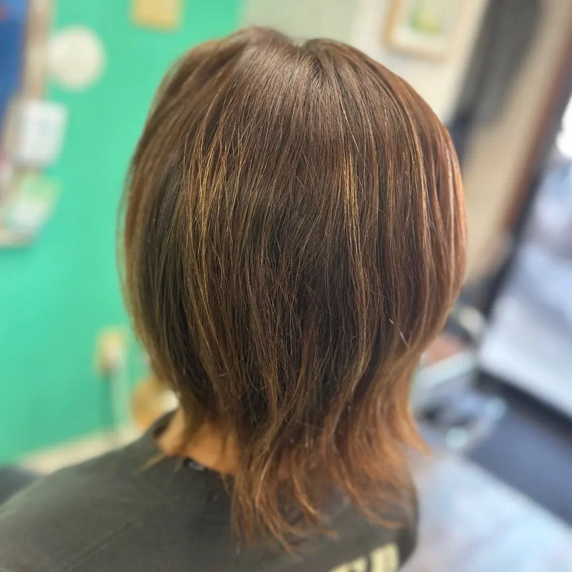 ミディアム ヘアカラー 三原 友美のヘアスタイル