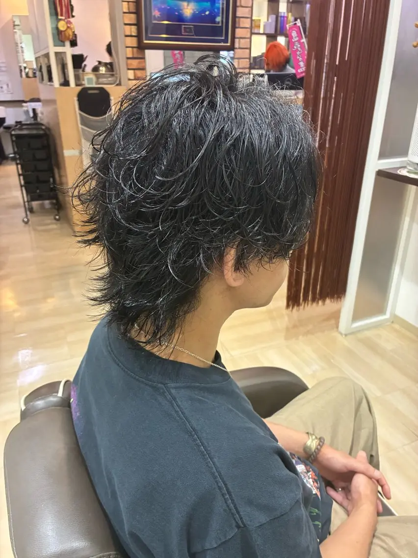 パーマ メンズ メンズパーマ 小栗 巧巳のヘアスタイル