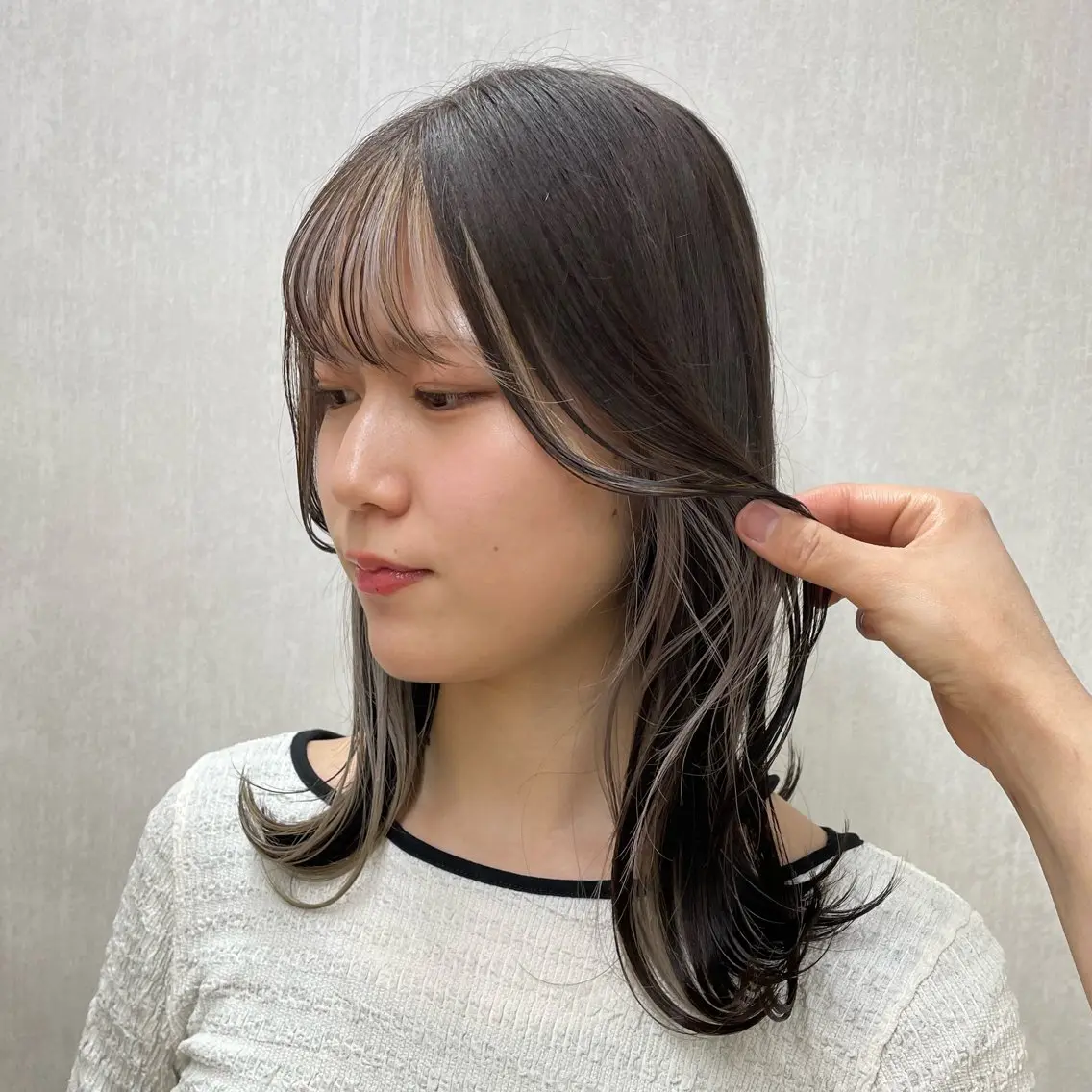 ミディアム ヘアカラー 🍑暖色/レイヤー/ 真希🎀のヘアスタイル