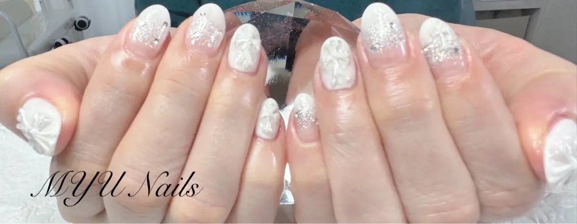 ネイル ジェルネイル 持ち込み ニュアンスネイル パラジェル 夏ネイル ハンドネイル ニュアンスネイル🌈 MYU Nailsのネイルデザイン