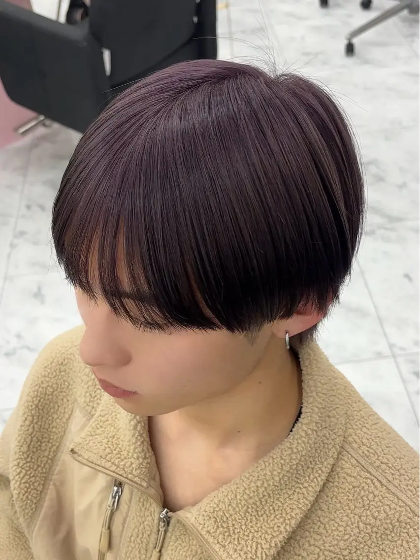 カラー メンズ ディープラベンダー ラベンダーカラー メンズ特化型美容師 ★あおいのヘアスタイル