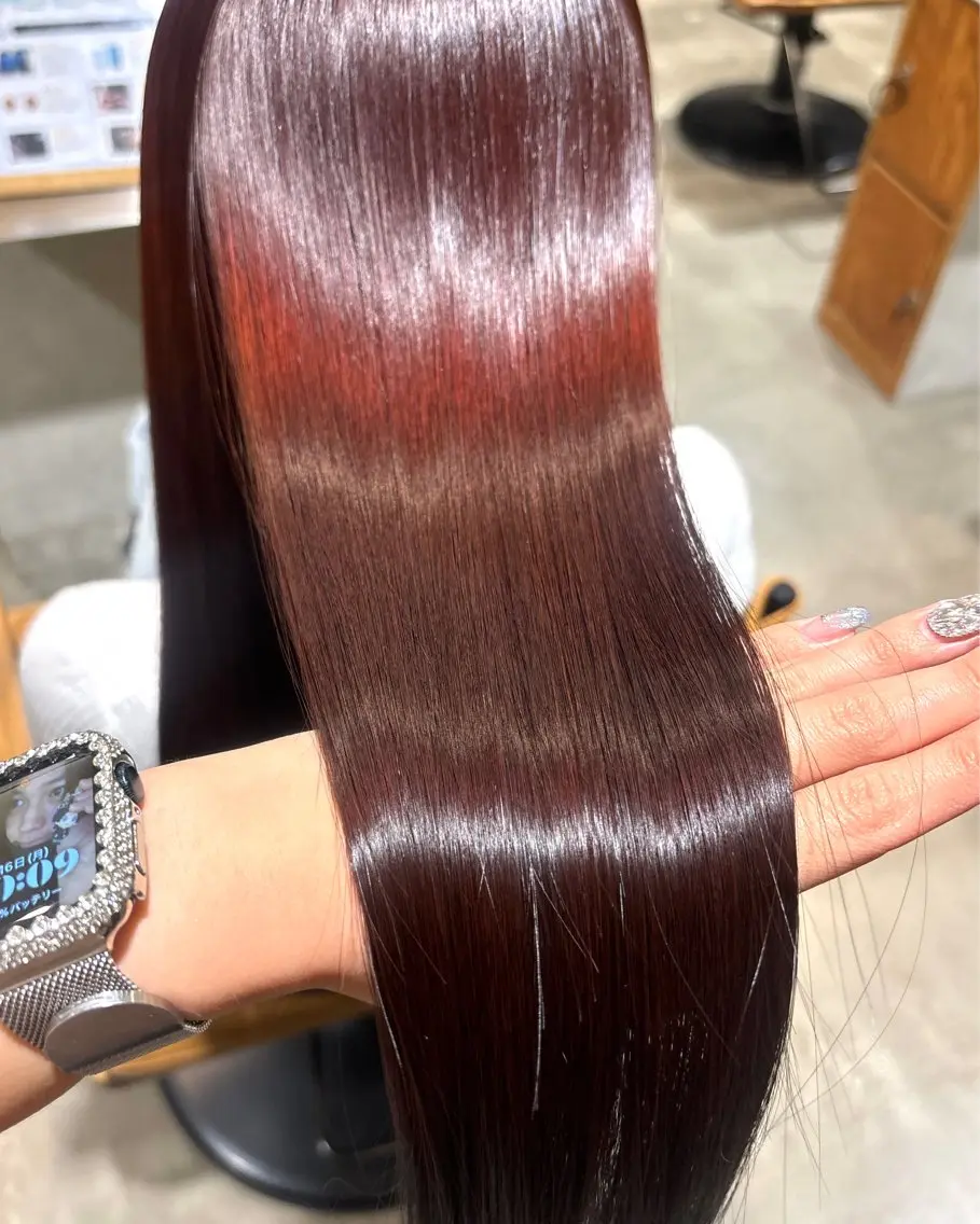 【✰minimo限定20%OFFクーポン✰】今流行り‼️ツヤツヤ暖色カラー🍒の写真
