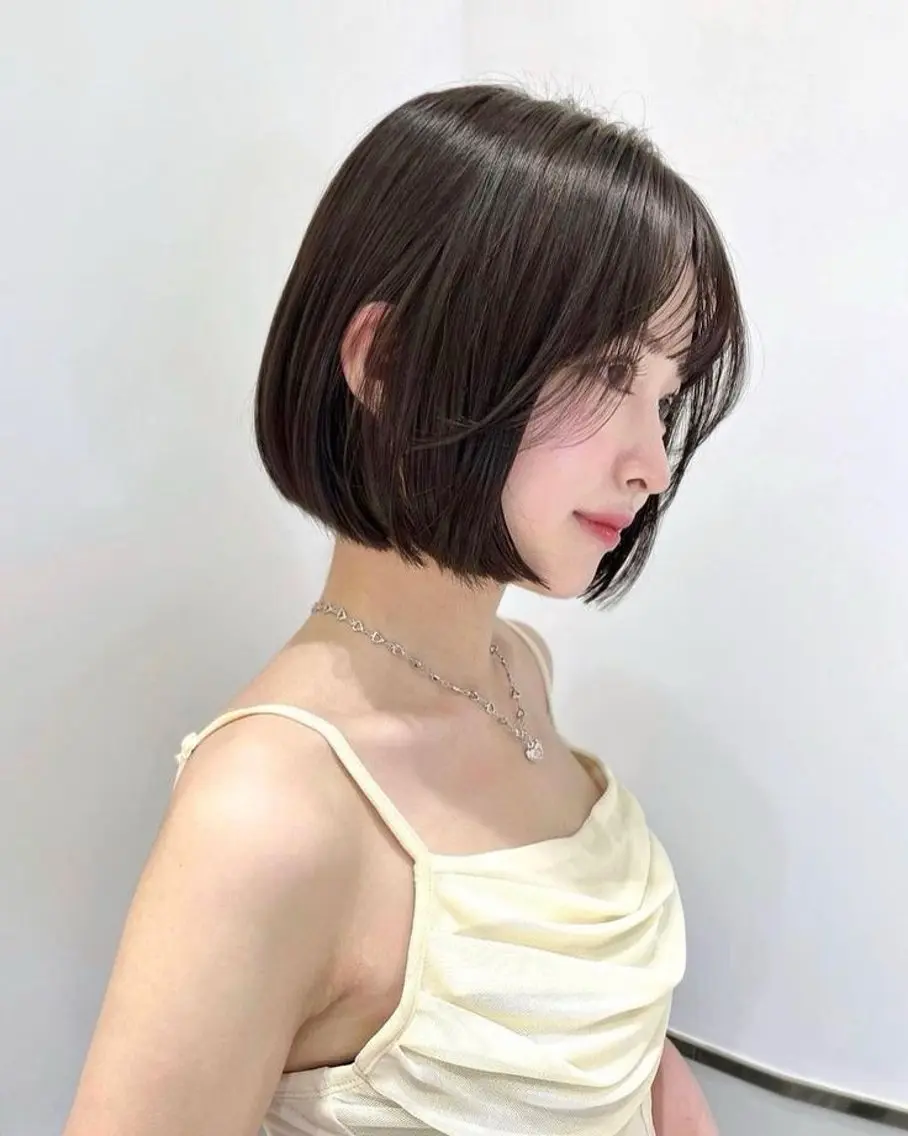 ショート ワンレンボブ ボブ 田邊 琳のヘアスタイル