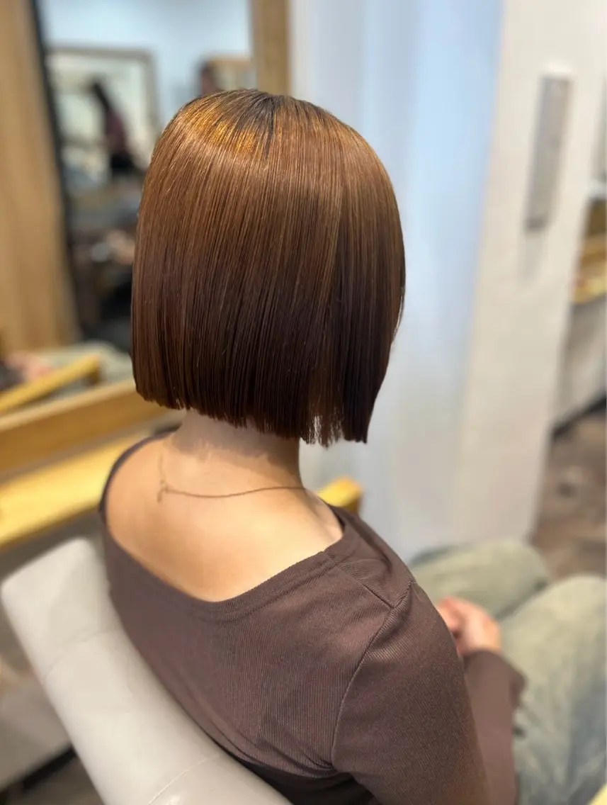 ショート 切りっぱなしボブ ボブ 黒崎 日菜のヘアスタイル
