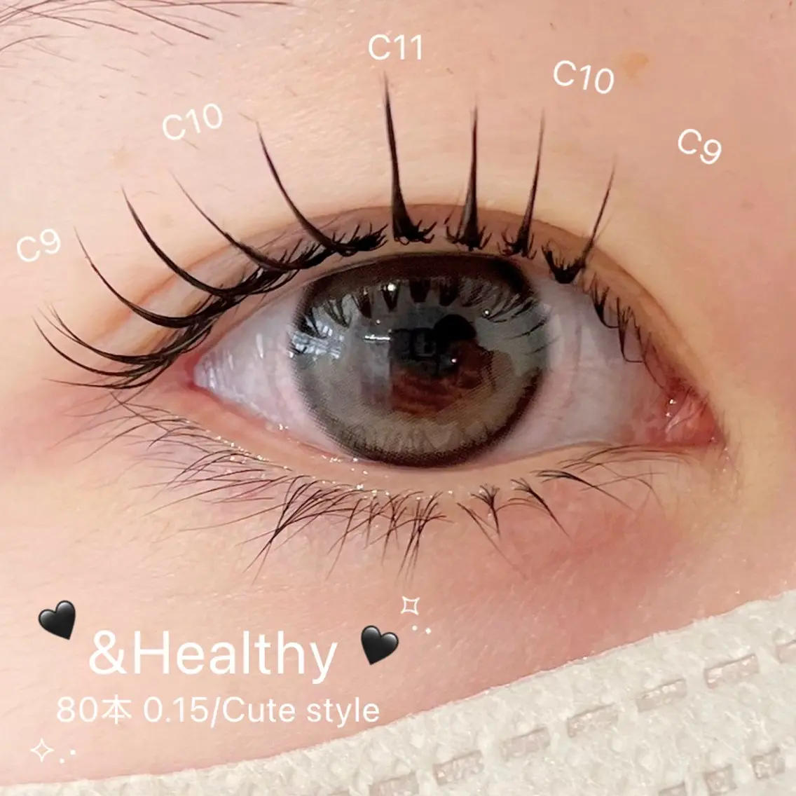 【&Healthy+フラットラッシュ】60本¥7000/80本¥8000 ⭐️LED変更可能+1,000円⭐️の写真
