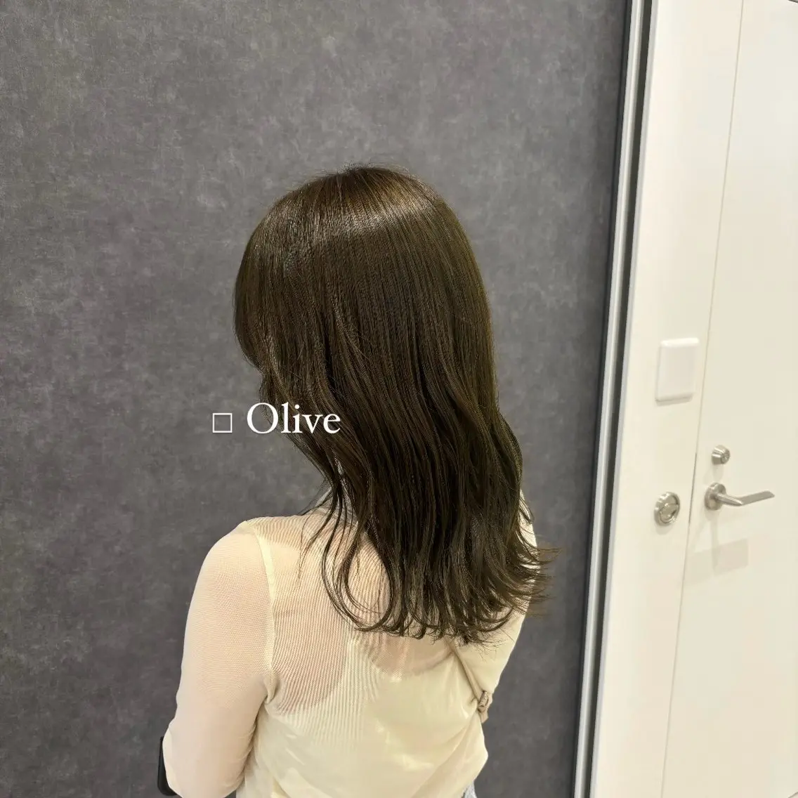 セミロング カラー オリーブカラー miho 【HAIR774】のヘアスタイル