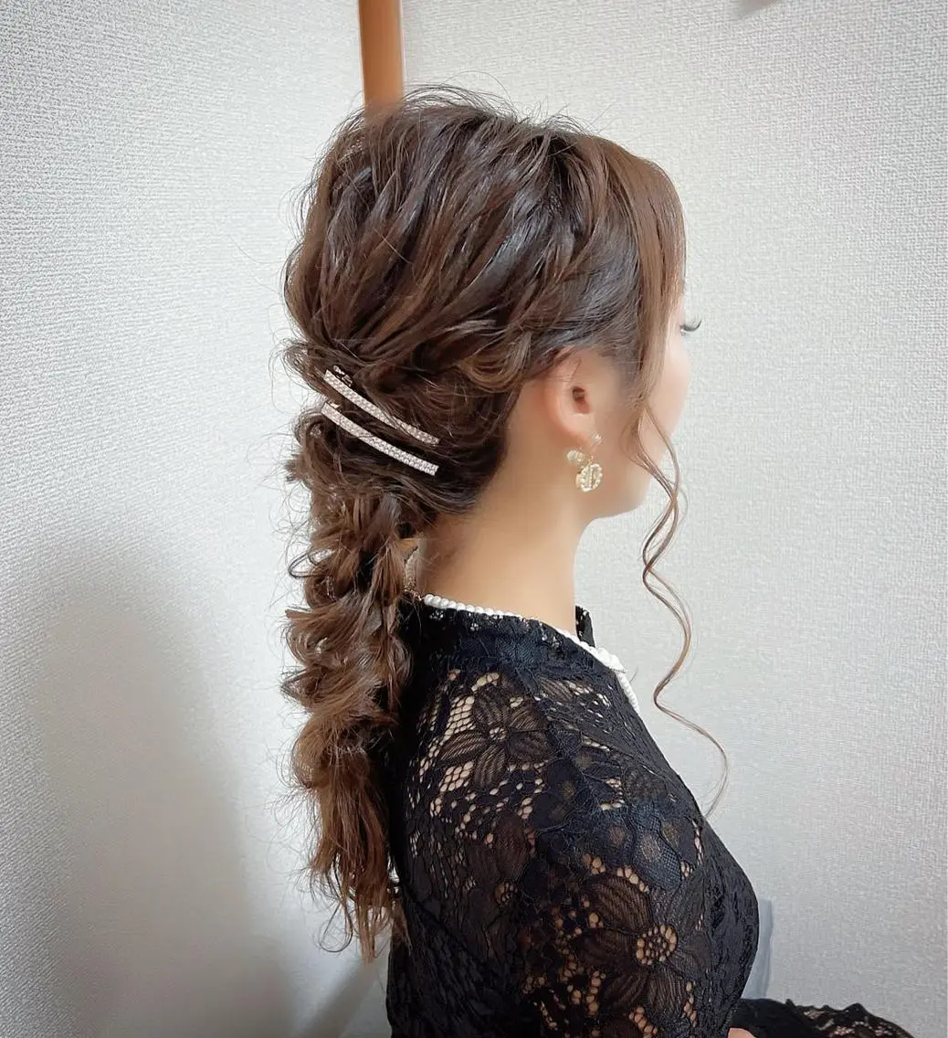ロング ヘアアレンジ ヘアセット KANA カナのマツエク・マツパデザイン