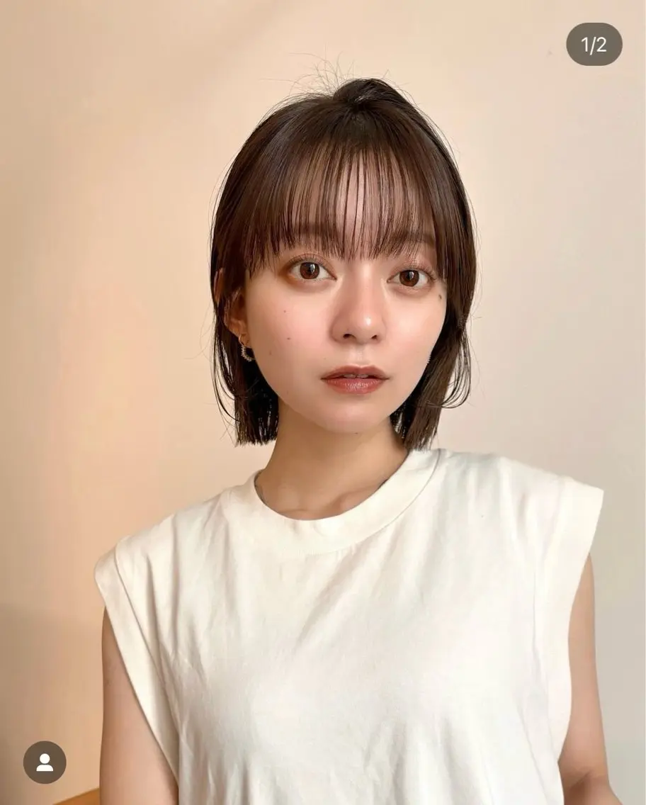 ミディアム 小顔ショート🌿 Say.石川葵のヘアスタイル