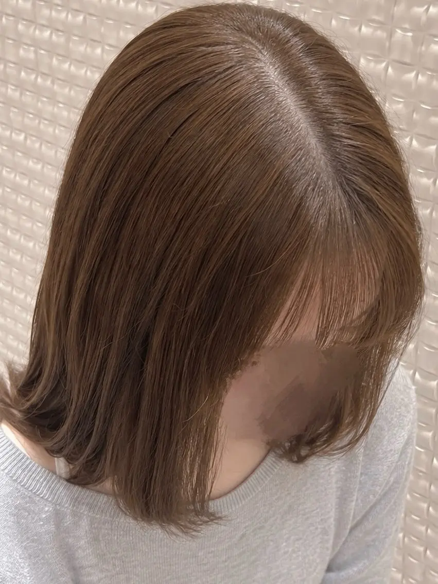 カラー ベージュカラー 透明感カラー ミルクティーベージュ オレンジ ヘアカラー しえな/ 新宿/モデル募集🎀のヘアスタイル