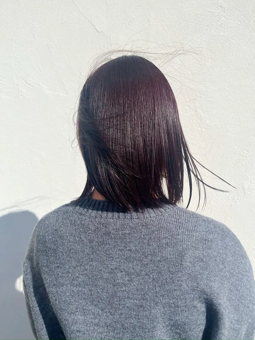 ミディアム カラー ラベンダーカラー 森 理音のヘアスタイル