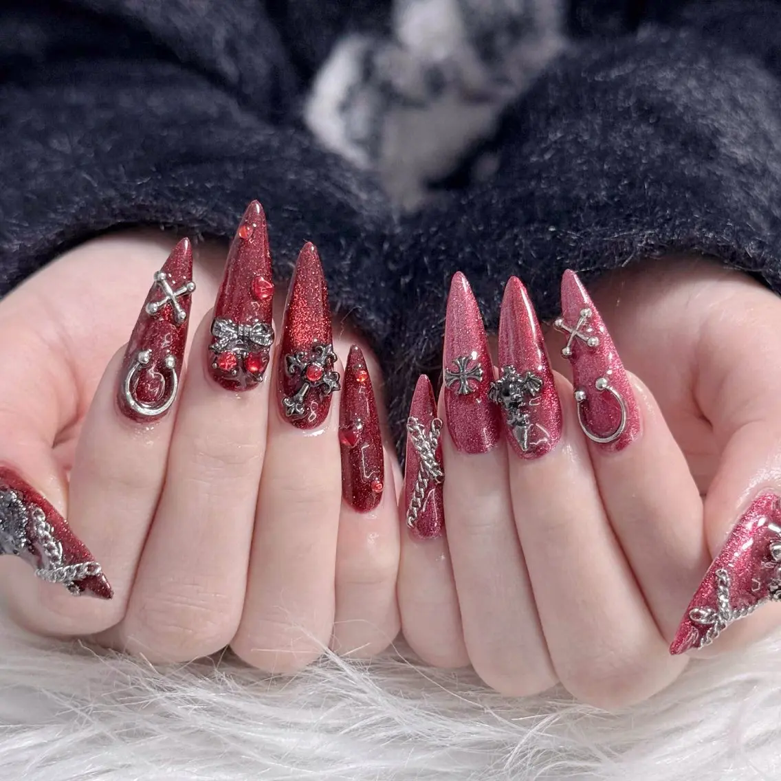 ネイル オーロラネイル クリアネイル 成人式 フラッシュネイル ジェルネイル ハンドネイル Amee Nail Salonのネイルデザイン