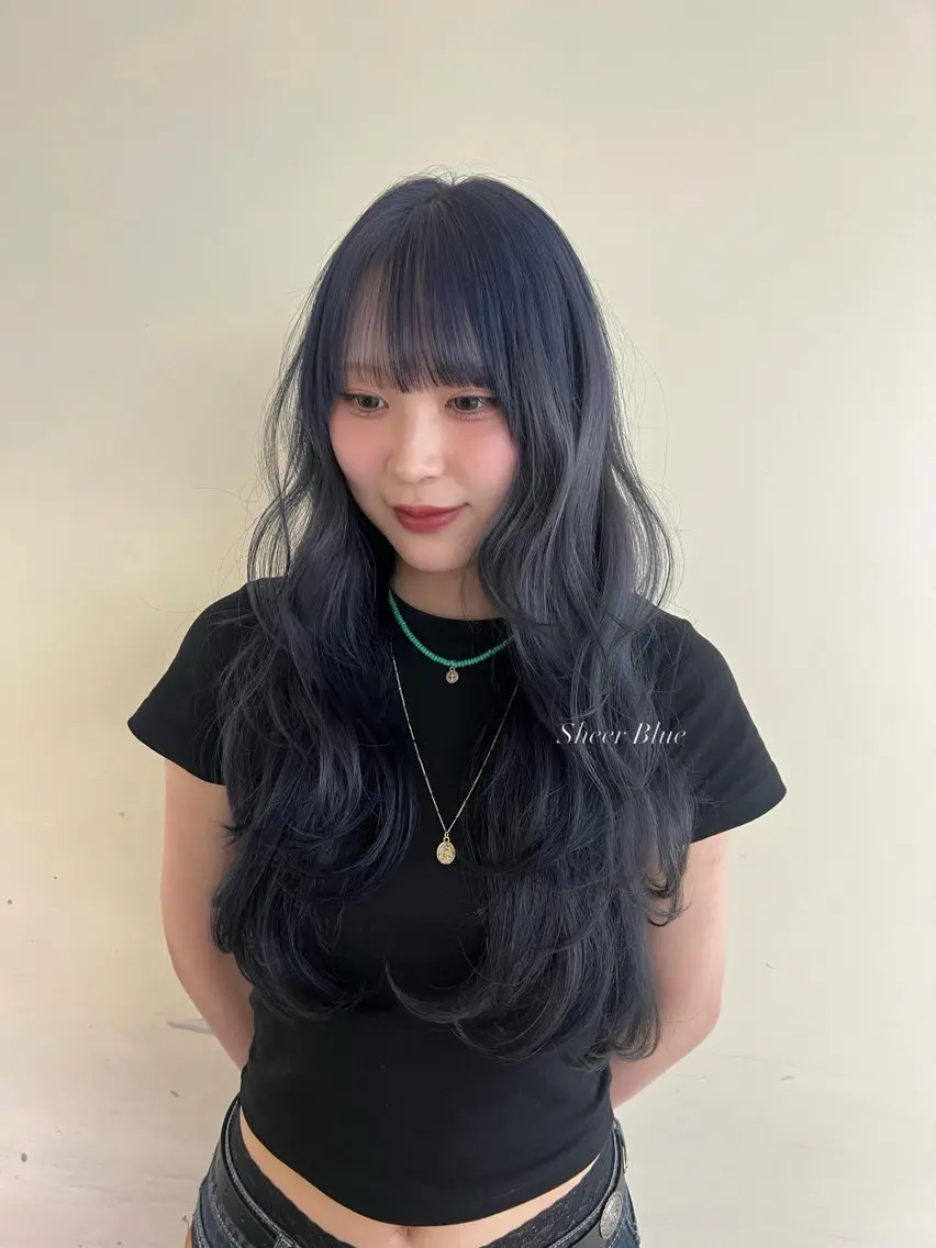 セミロング カット ヘアカラー レイヤーカット／ ハイトーン/Moeのヘアスタイル