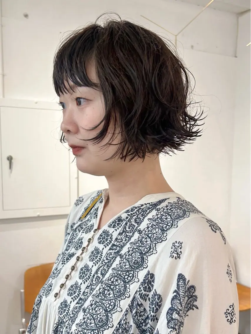ショート パーマ カット パーマ 原 瑞希のヘアスタイル