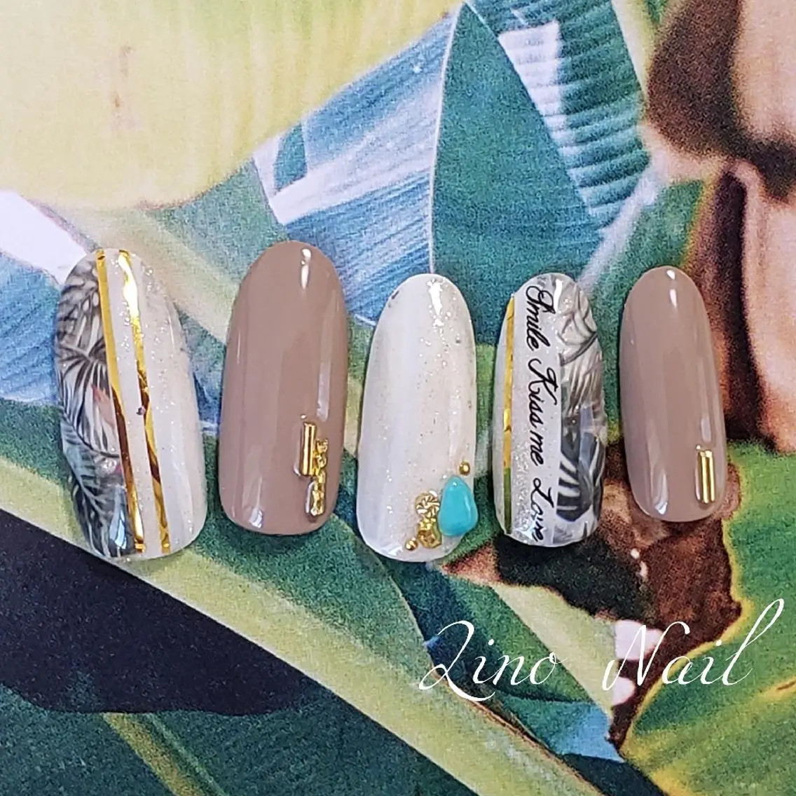 ネイル ジェルネイル ニュアンスネイル パラジェル 夏ネイル Lino Nailのネイルデザイン
