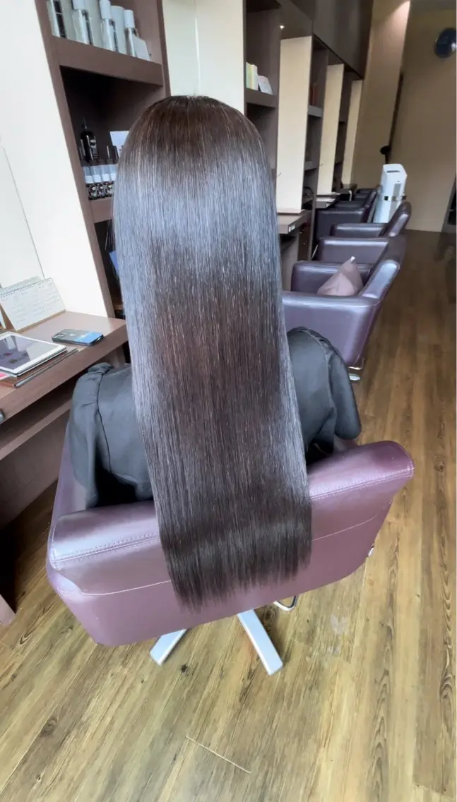 ロング 縮毛矯正 縮毛矯正/髪質改善 の専門家IKEのヘアスタイル