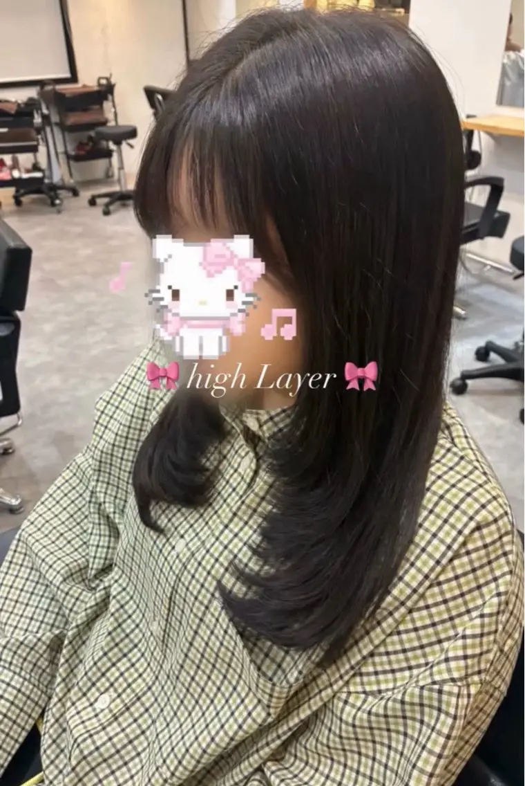 ロング ハイレイヤー レイヤーカット カット ヘアカラー 山川 遥菜のヘアスタイル
