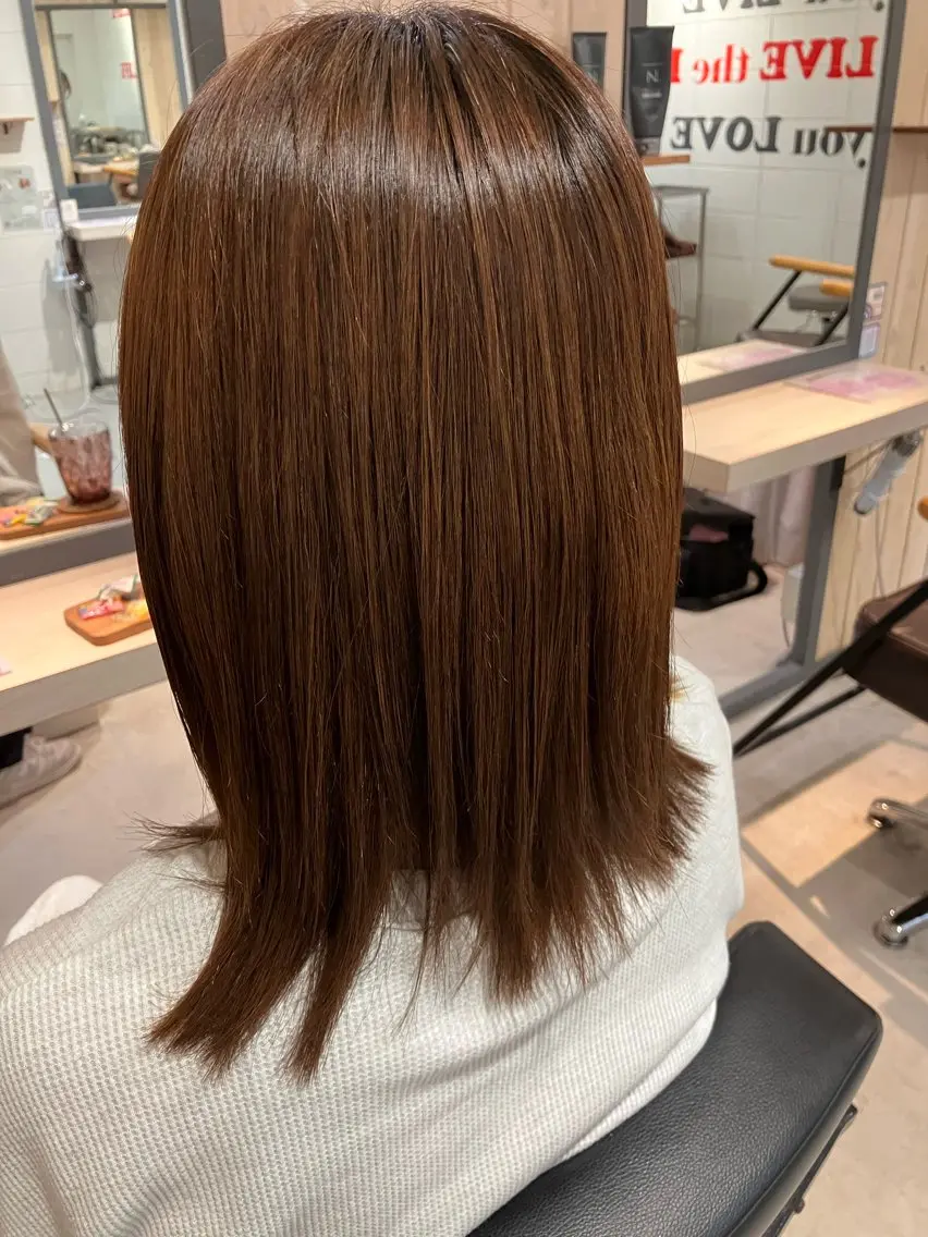 〖半額クーポン‼️〗🎀髪質改善ストレート🎀ツヤツヤ⭐️の写真