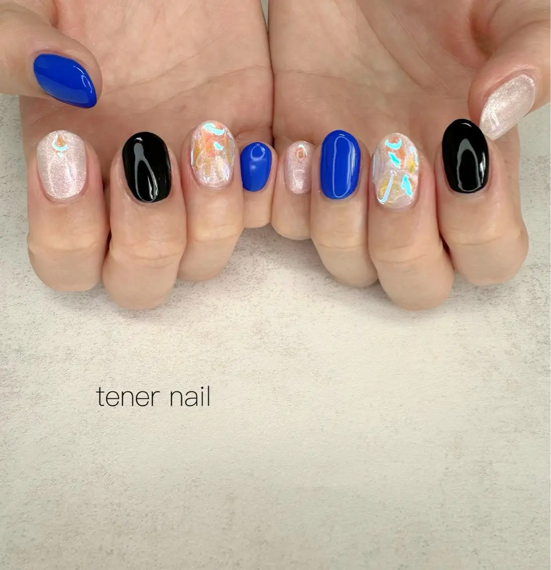 ネイル 氷ネイル・うるうるネイル ストーンネイル ハンドネイル テネルネイル tener nailのネイルデザイン