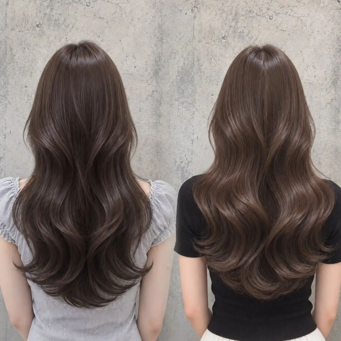 ロング カット ヘアカラー トリートメント 韓国🫧髪質改善🫧 レイヤー🫧渡辺のヘアスタイル