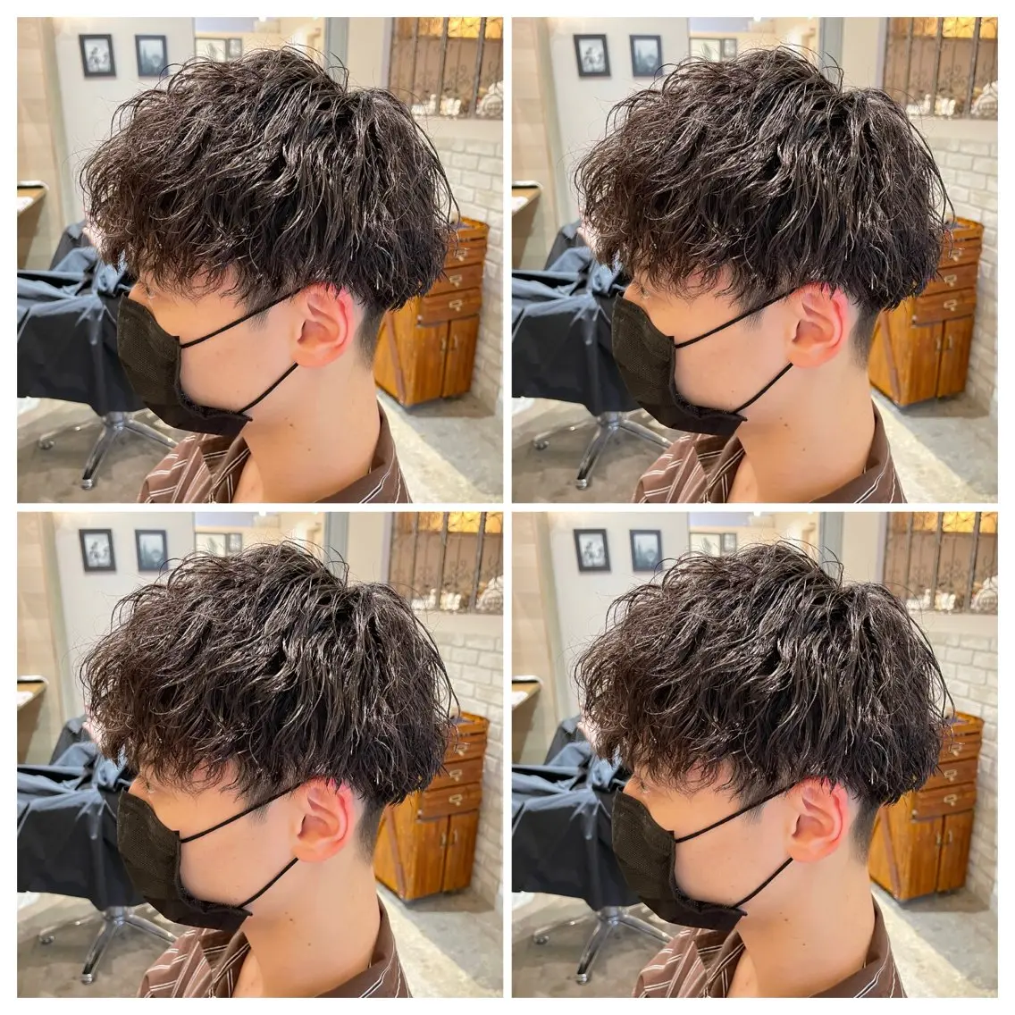 ショート パーマ メンズ カット パーマ トリートメント メンズ特化 /パーマ🫧ゆたかのヘアスタイル