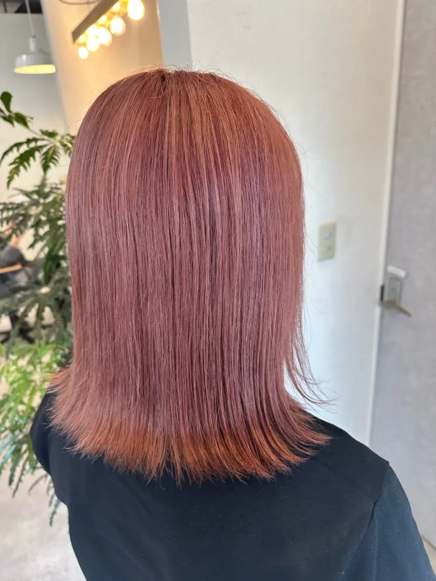 カット➕ダブルカラー🩷アドミオカラー使用で髪の毛に艶感もでます!透明感のある髪の毛に✨の写真