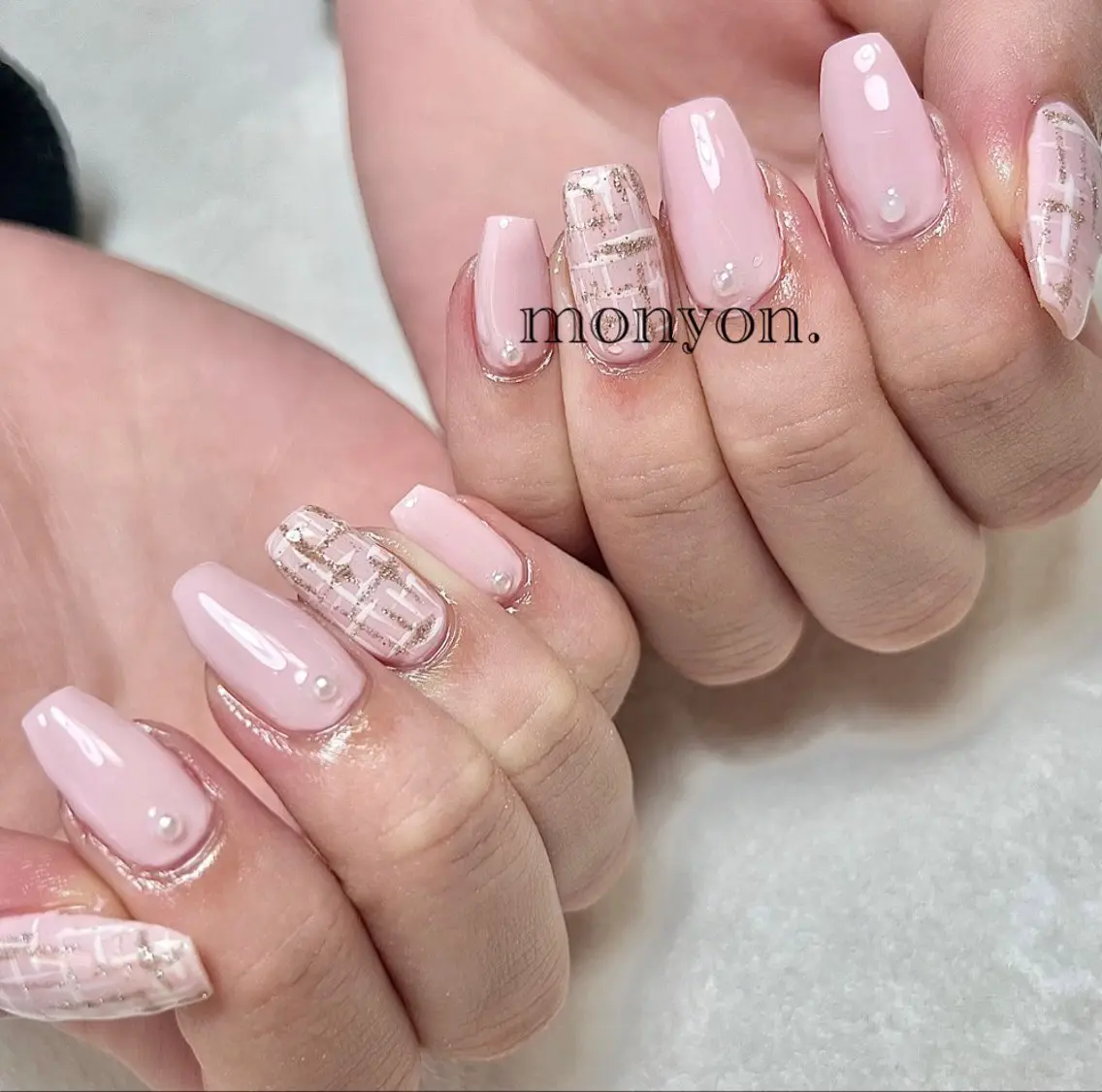 ネイル ツイードネイル ハンドネイル etoile filanteのネイルデザイン