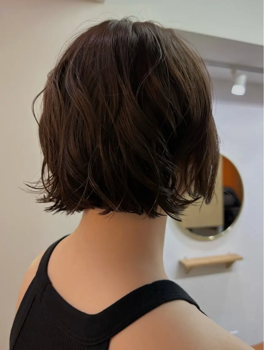 透明感カラー+似合わせカット+トリートメントの写真