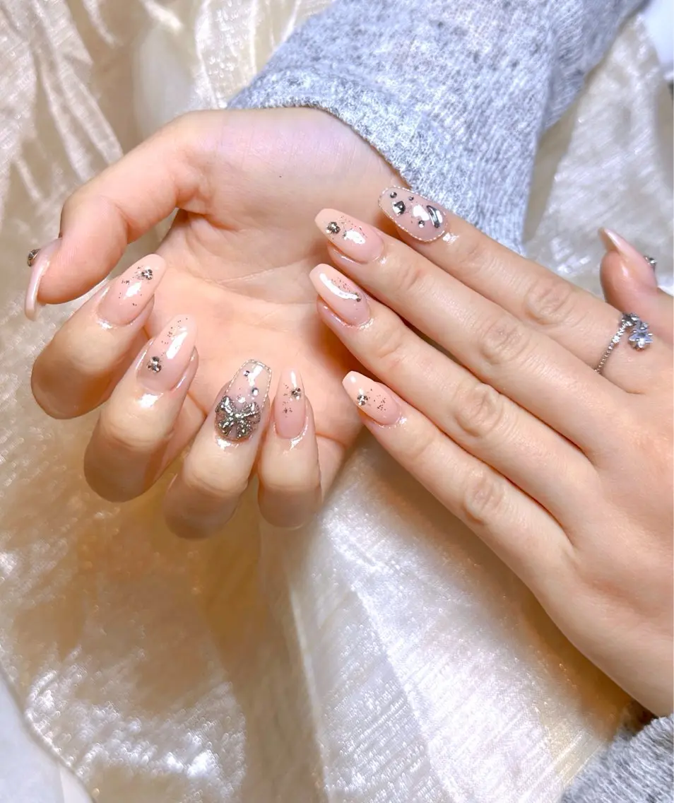 ネイル アートネイル ジェルネイル キラキラネイル 韓国ネイル オフィスネイル DAISY_NAIL 【フィルイン専門店】のネイルデザイン