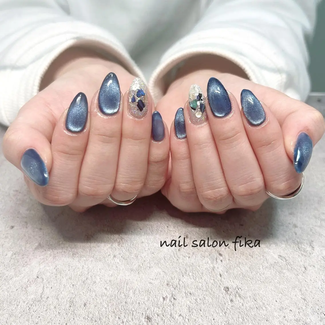 ネイル マグネットネイル nail salon fikaのネイルデザイン
