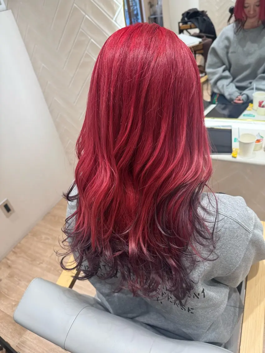 ロング カラー ヘアカラー トリートメント 河添 麗菜のヘアスタイル