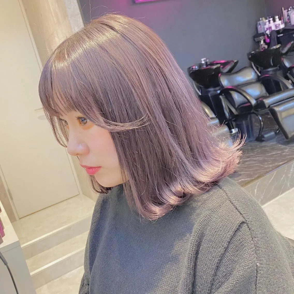 ミディアム カラー ヘアアレンジ メンズ キッズ ブリーチの髪様 MASATOのヘアスタイル