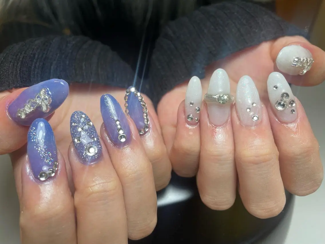 ロング ネイル 長さ出し ネイルチップ M. KOTOMIのネイルデザイン