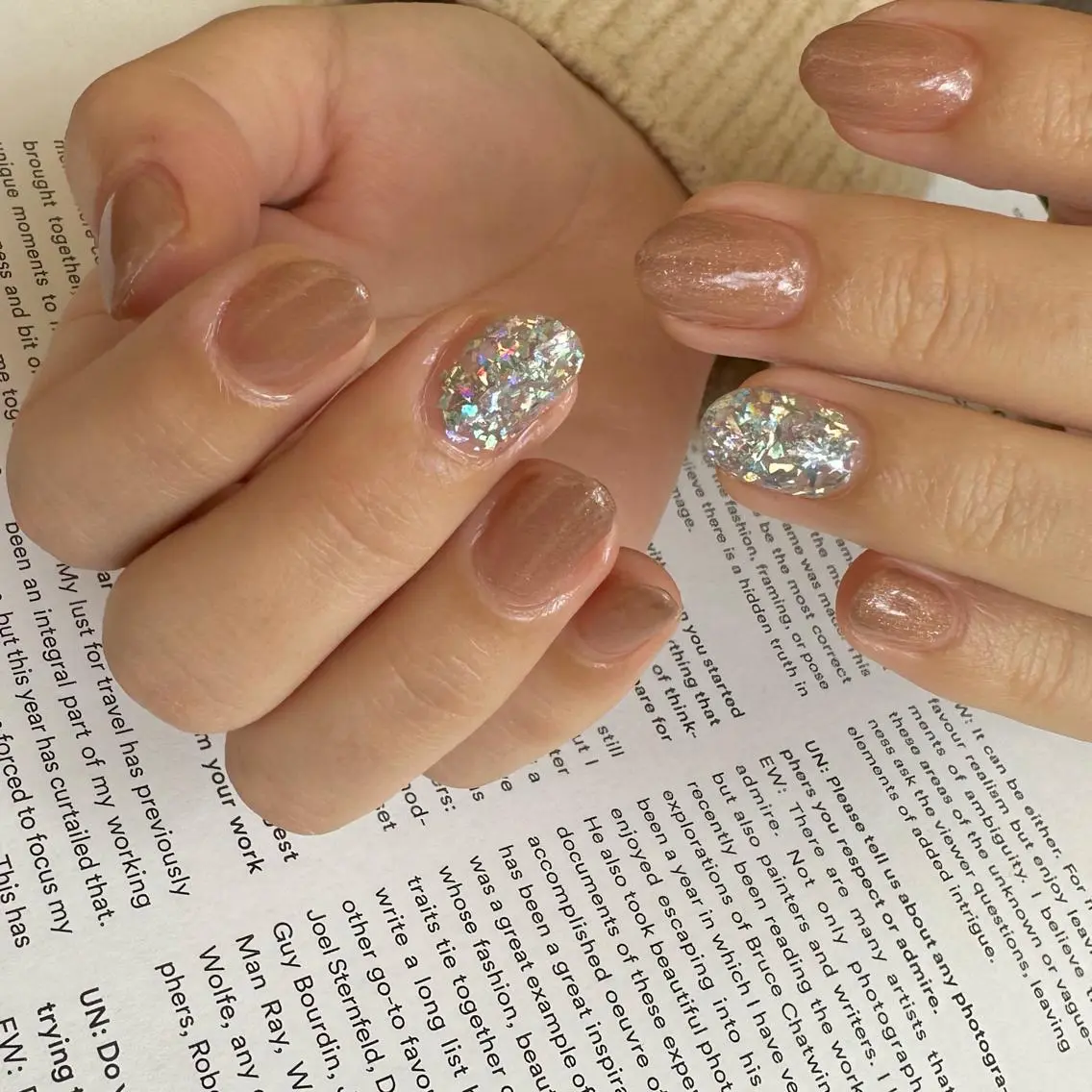 ネイル キラキラネイル ワンカラーネイル cocoro nail salonのネイルデザイン