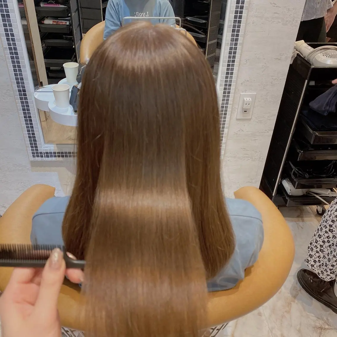 ミディアム カット ヘアカラー トリートメント 代表山口ひな 髪質改善のプロのヘアスタイル