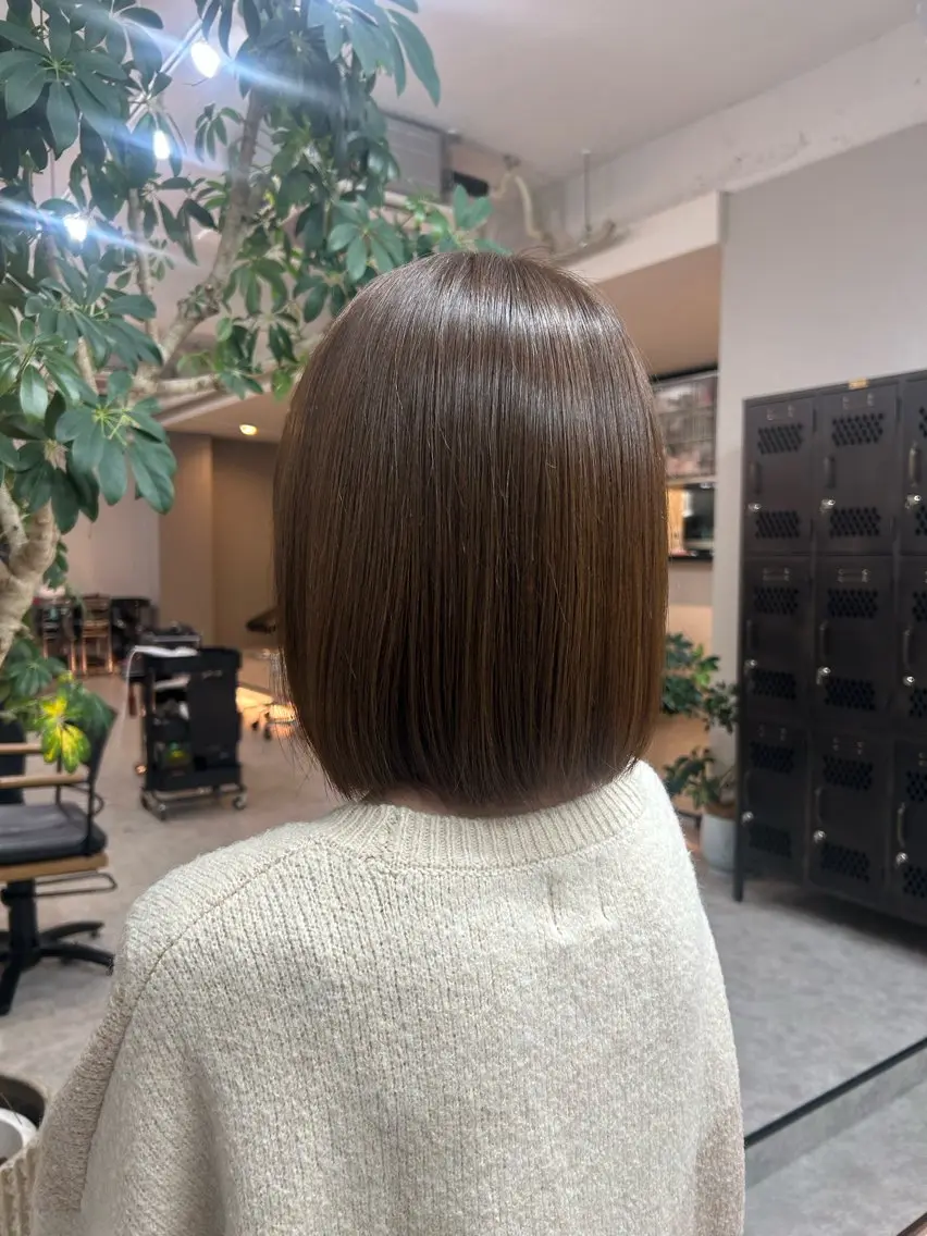 ミディアム カラー ベージュカラー 透明感カラー ヘアカラー トリートメント ひめな /ブリーチ/一宮のヘアスタイル