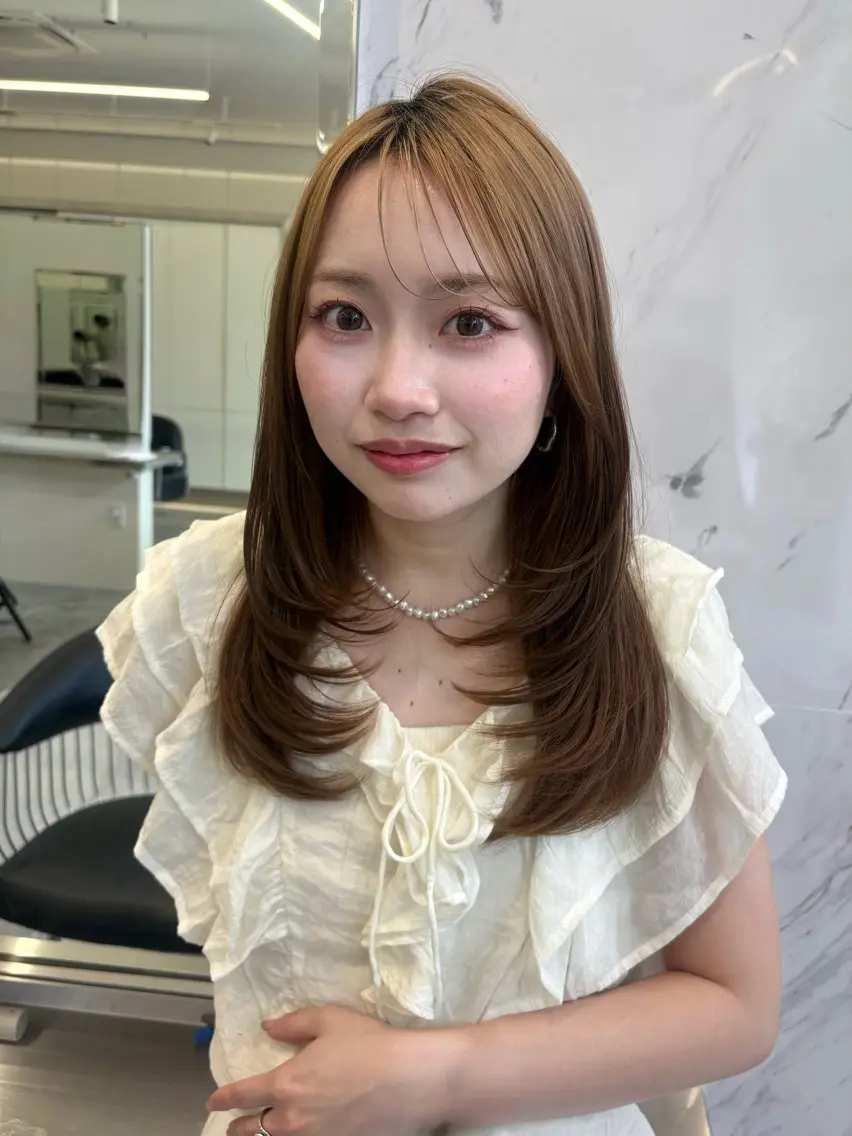 セミロング ヘアカラー Parve Mix/ 平 奈果🎀のヘアスタイル