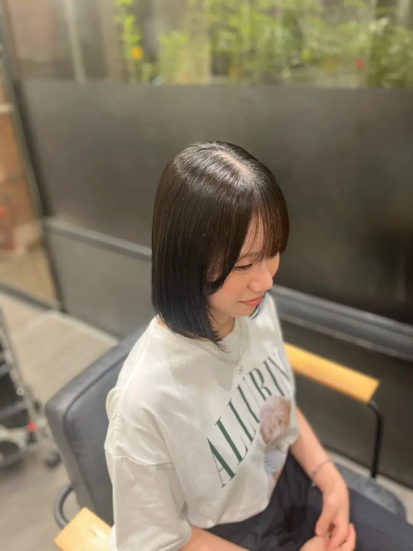 ミディアム カラー 黒髪 ヘアカラー cocotteひな /カラーモデル🌼のヘアスタイル