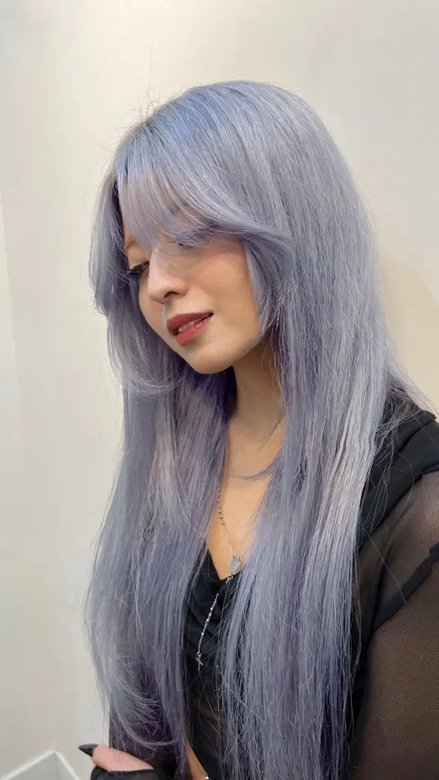 ロング カラー カット ヘアカラー トリートメント 抜きっぱなしブロンド /ハイトーン/カナタのヘアスタイル