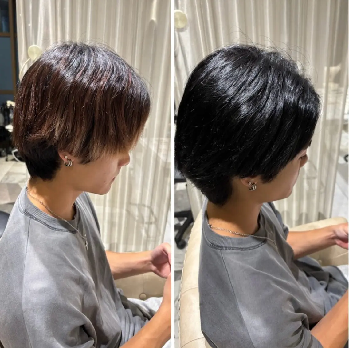 ショート ヘアカラー 得能 慶太のヘアスタイル