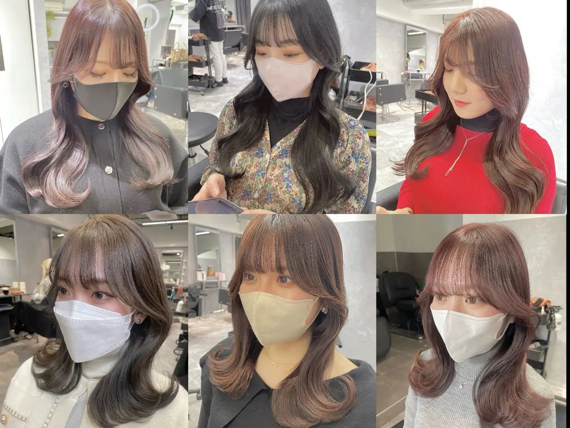 セミロング カット ヘアカラー トリートメント 透明感カラー🇰🇷 レイヤー✨桑原　研太のヘアスタイル