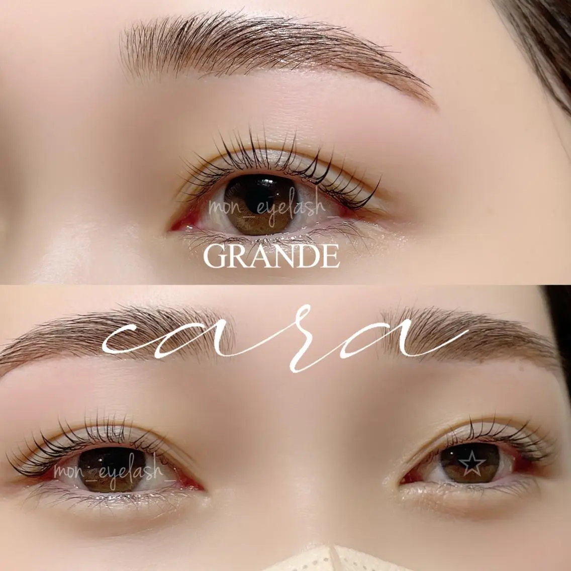 マツエク・マツパ アイブロウ パリジェンヌラッシュリフト マツパ GRANDEcara 栄 Miki🍀のマツエク・マツパデザイン
