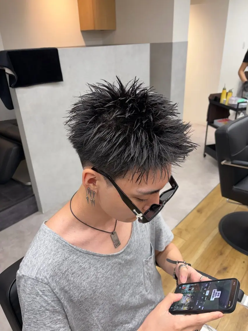 ショート メンズ メンズ特化･フェザー パーマ コウタロウのヘアスタイル