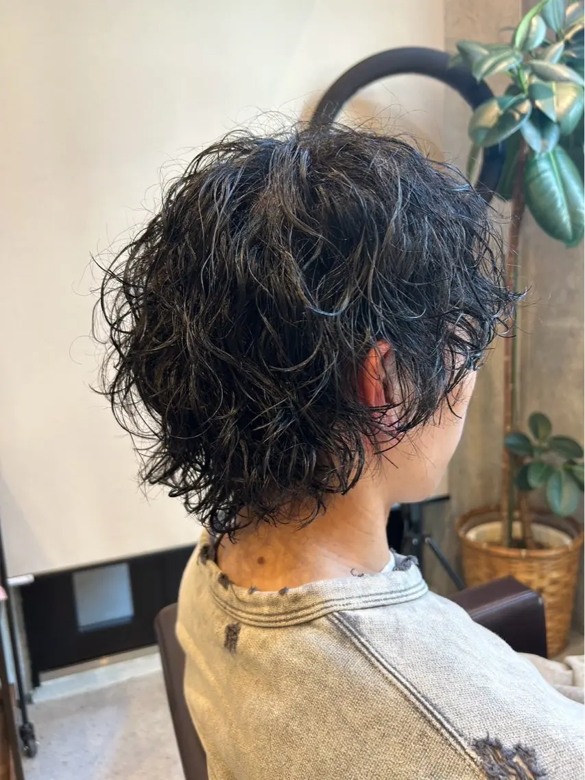 カット+パーマ+うる艶トリートメント メンズ🧑🏼🦱の写真