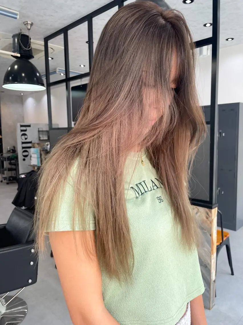 ロング カラー バレイヤージュ グラデーションカラー レイヤーカット ヘアカラー 髪質改善/ブリーチ /ユウキ🫧🌸のヘアスタイル