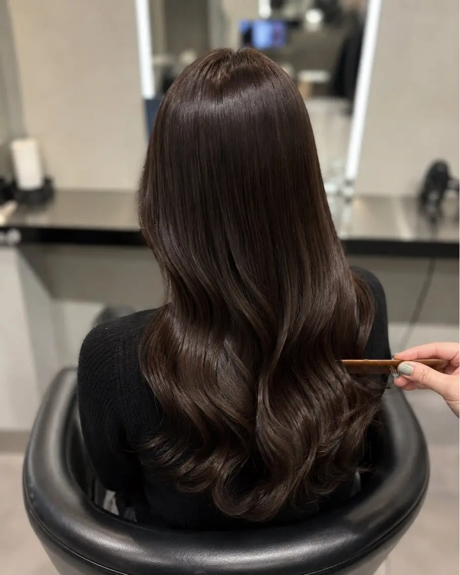 ミディアム カラー ブラウンカラー ココアブラウン 🌈ウルトワ水素 髪質改善naru🌈のヘアスタイル