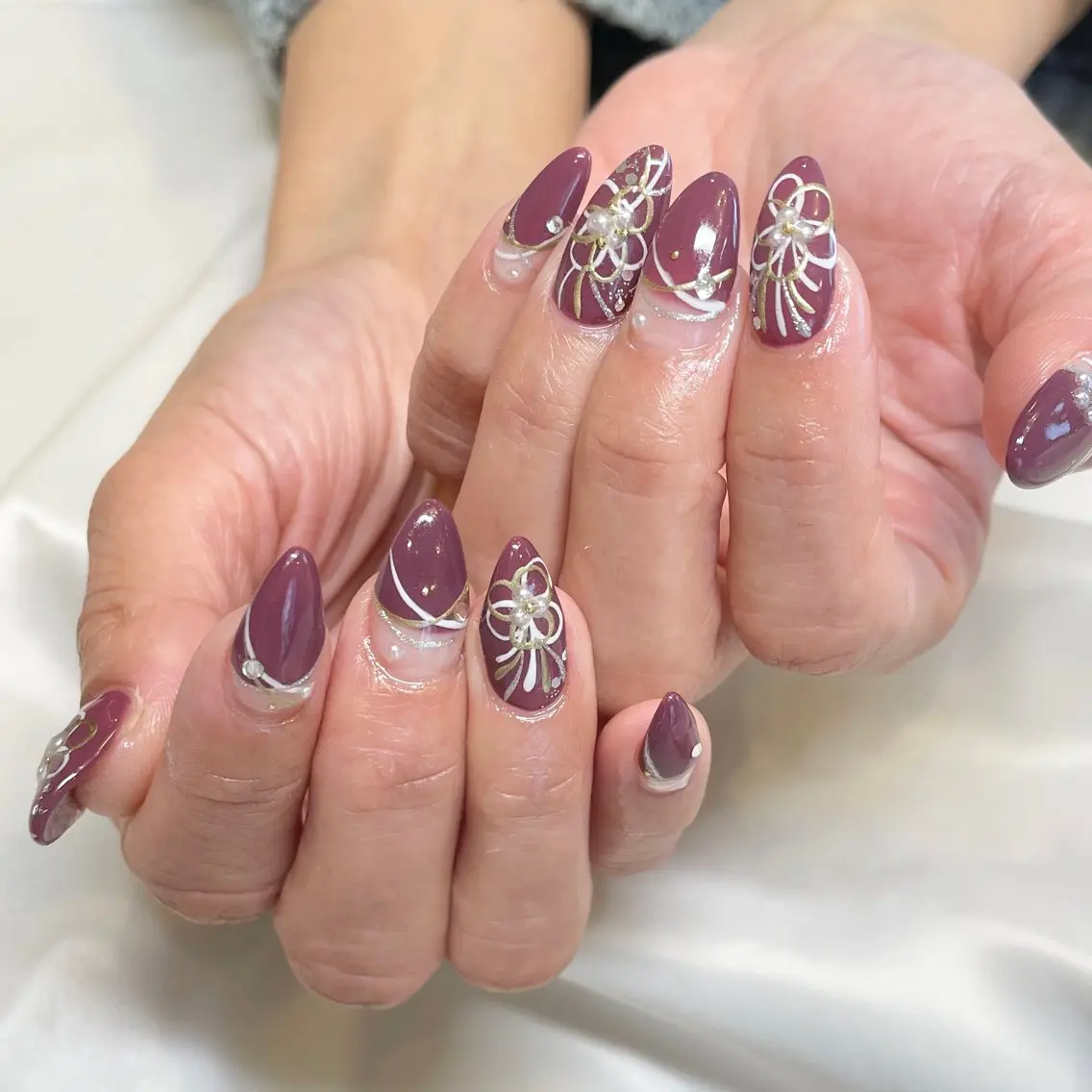 ネイル 成人式 ハンドネイル ui nailのネイルデザイン
