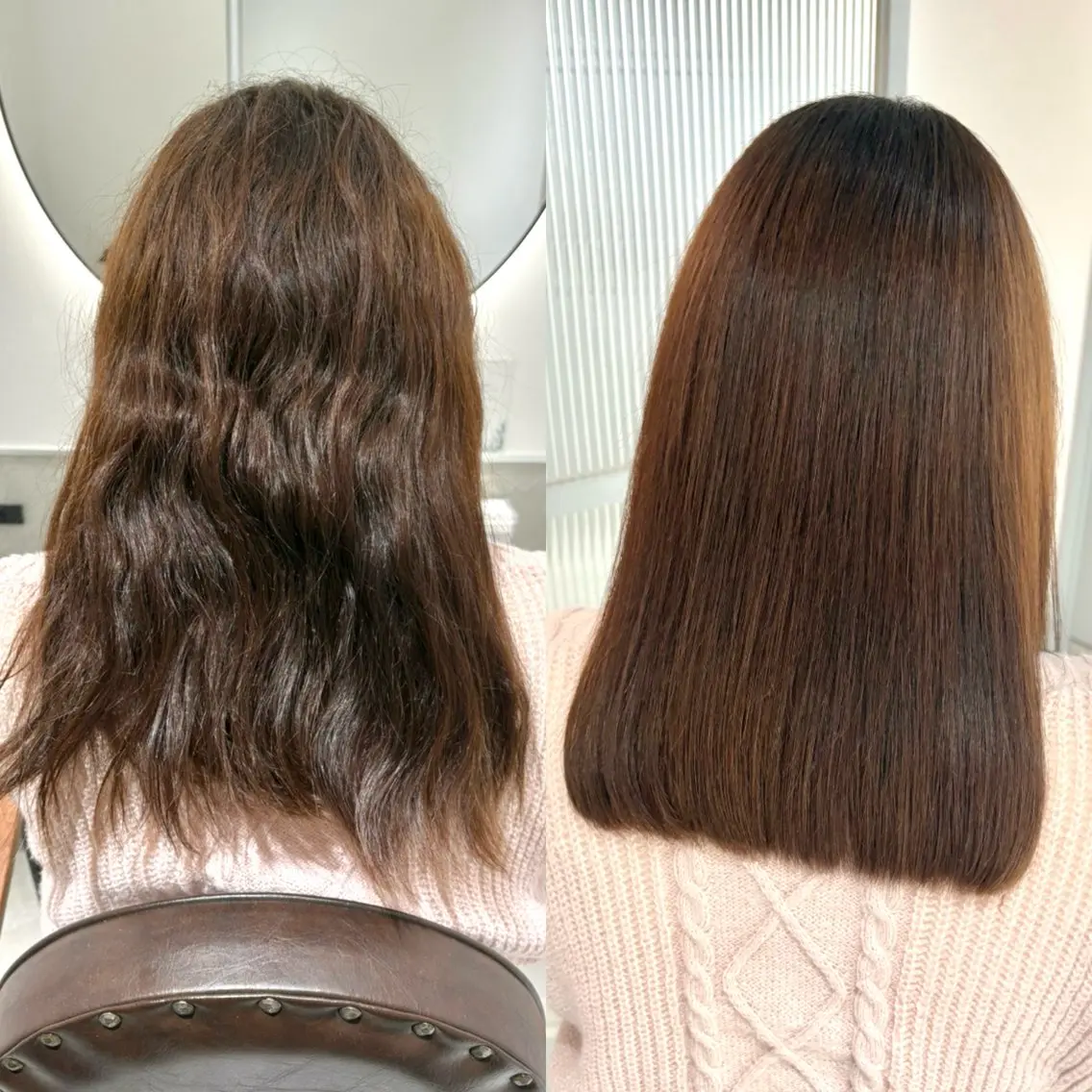 ミディアム カラー 髪質改善 縮毛矯正 トリートメント カット ヘアカラー 縮毛矯正 髪質改善 縮毛矯正/ レイヤー/銀座/本木のヘアスタイル
