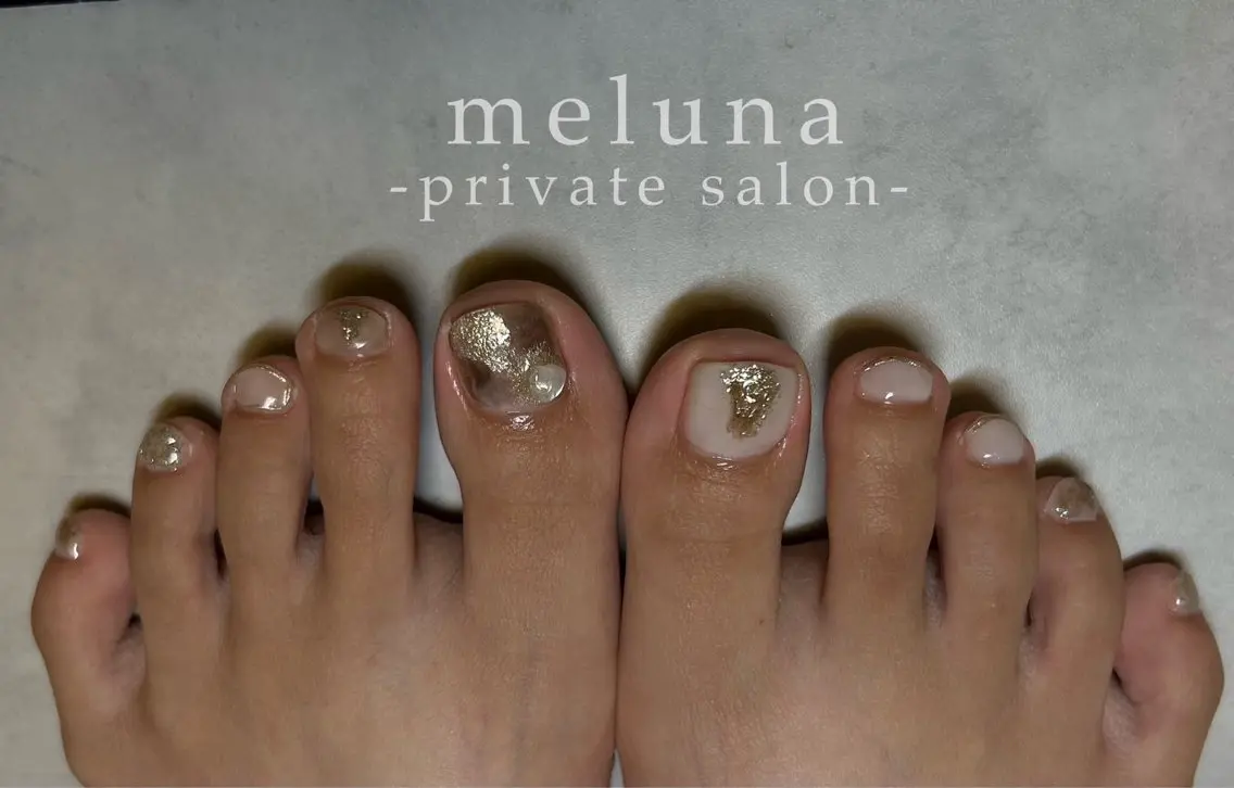 ネイル フットネイル フットネイル Meruna .ﾒﾙｰﾅ.のネイルデザイン