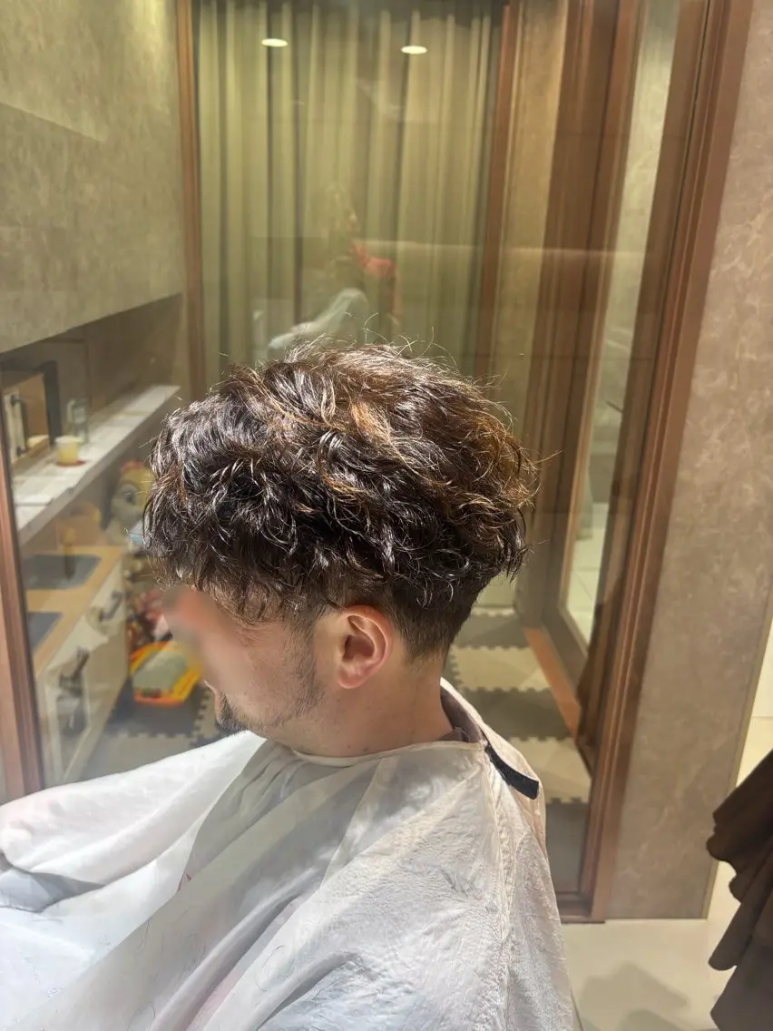パーマ メンズ カット パーマ 藤井 祐未子のヘアスタイル