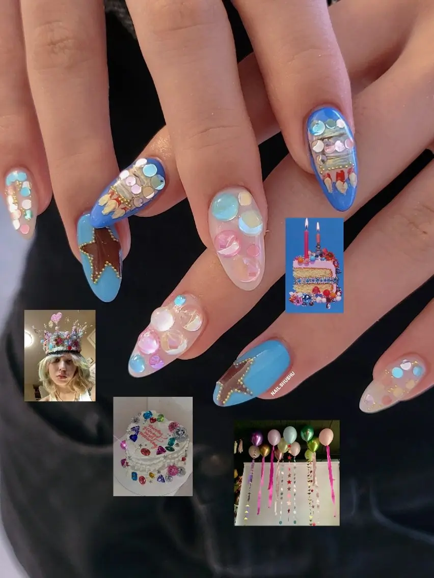 ネイル ハンドネイル 3dパーツ/流行り 👧shushu❤️のネイルデザイン